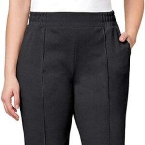 Mondetta Dark Gray/Black Textured Pintuck Straight Leg Pant, Size XL